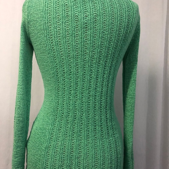Rachel Zoe Karla Open Weave Green Sweater new - Picture 3 of 6